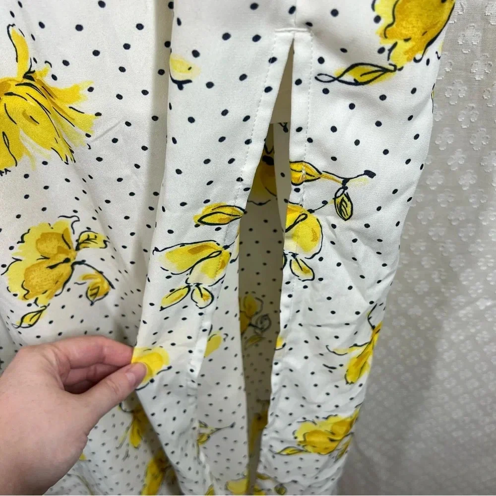 Abercrombie & Fitch NWT White Yellow Romantic Floral Maxi Slip Dress‎